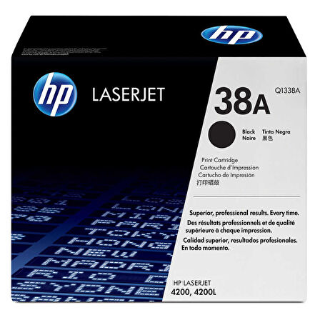 Hp Q1338A (38A) Kutusu Hasarlı Siyah Orjinal Toner