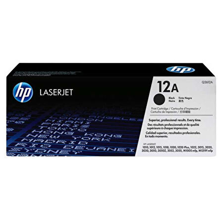 Hp Q2612A (12A) Kutusu Hasarlı Siyah Orjinal Toner