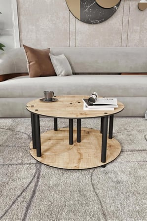 YİN YANG UNITY SERENITY ORTA SEHPA 2 Lİ SAFİR MEŞE-70 CM
