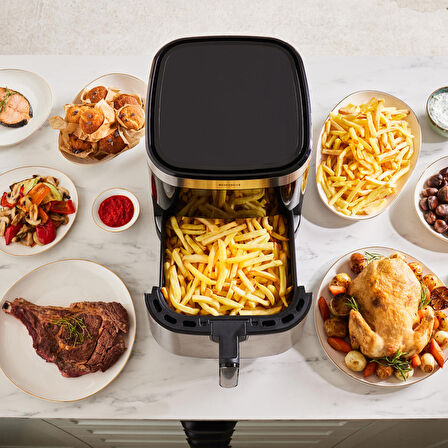 Karaca Gourmet 9l Smart Color Screen Geniş Hazne Inox Airfryer