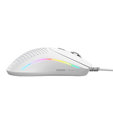 Glorious Model O 2 Mini 49 gram 6 Düğmeli Kablolu Mouse Beyaz