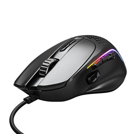 Glorious Model I 2 66 Gram 9 Düğmeli Kablolu Oyuncu Mouse Siyah