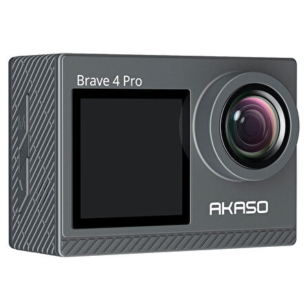 Akaso Brave 4 Pro Dual Screens 4K 30Fps Wi-Fi Aksiyon Kamera ve Aksesuar Seti (Akaso Türkiye 2 Yıl Garantili)