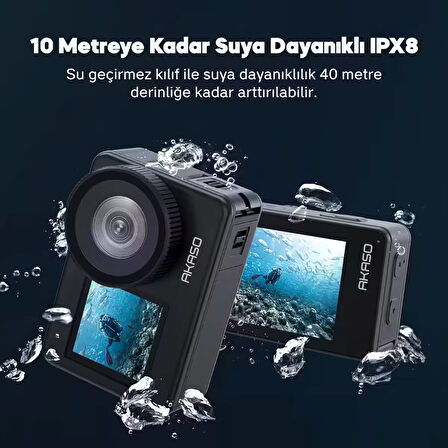 Akaso Brave 7 4K Aksiyon Kamera ve Süper Aksesuar Seti (Akaso Türkiye 2 Yıl Garantili)