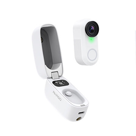 Akaso SnapX 4K/60FPS 20MP Wi-Fi Mini Aksiyon Kamera,Taşınabilir Vücut Kamerası, Giyilebilir Video Kaydedici, Su Geçirmez, App Kontrollü, IPX7
