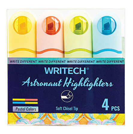 WRITECH W-8154 ASTRONOT FOSFORLU KALEM PASTEL 4 RENK - 4'LÜ