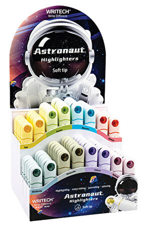 WRITECH W-8154 ASTRONOT FOSFORLU KALEM NEON+PASTEL 8 RENK - 96'LI STAND