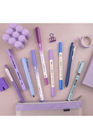 WRITECH W-JK03-4 NIGHT KALEM SETİ (MAVİ-MOR) - 9'LU SET