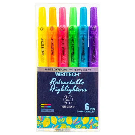 WRITECH W-805S BASMALI FOSFORLU KALEM NEON 6 RENK - 6'LI