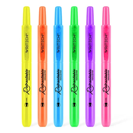 WRITECH W-805S BASMALI FOSFORLU KALEM NEON 6 RENK - 6'LI
