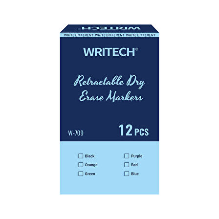 WRITECH W-709 BASMALI TAHTA KALEM REFILL TURUNCU - 12'Lİ KUTU