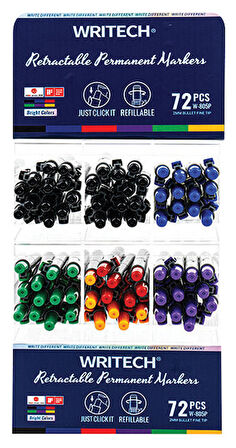 WRITECH W-805P BASMALI PERMANENT KALEM - 72'Lİ STAND