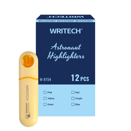 WRITECH W-8154 ASTRONOT FOSFORLU KALEM PASTEL SARI - 12'Lİ KUTU