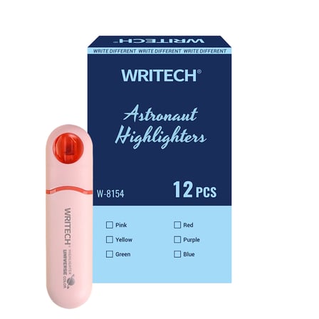 WRITECH W-8154 ASTRONOT FOSFORLU KALEM PASTEL PEMBE - 12'Lİ KUTU