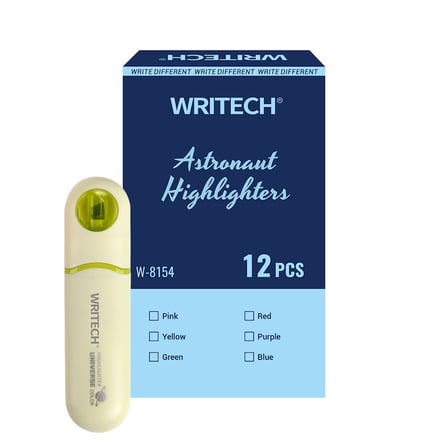 WRITECH W-8154 ASTRONOT FOSFORLU KALEM PASTEL YEŞİL - 12'Lİ KUTU
