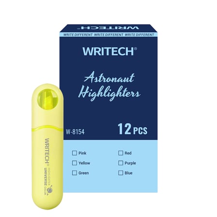 WRITECH W-8154 ASTRONOT FOSFORLU KALEM NEON SARI - 12'Lİ KUTU