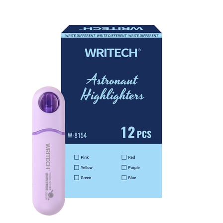 WRITECH W-8154 ASTRONOT FOSFORLU KALEM NEON MOR - 12'Lİ KUTU