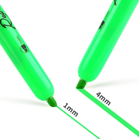 WRITECH W-805S BASMALI FOSFORLU KALEM NEON SARI - 12'Lİ KUTU