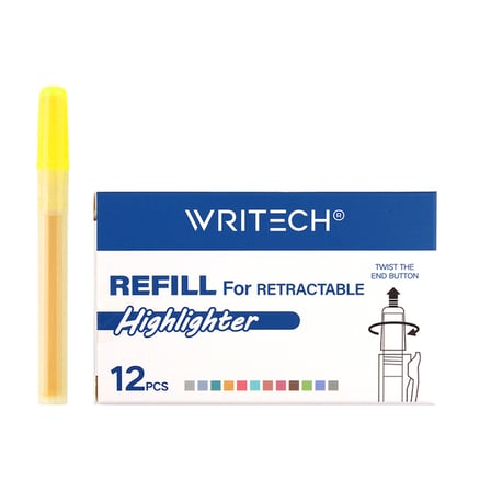 Writech W-805S Basmali Fosforlu Kalem Yedek Tüp Neon Sari - 12'Li̇ Kutu