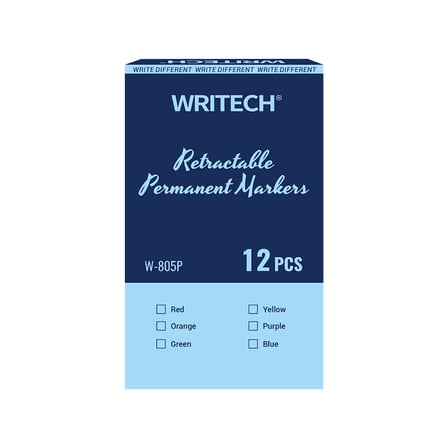 WRITECH W-805P BASMALI PERMANENT KALEM YEDEK TÜP KIRMIZI - 12'Lİ KUTU