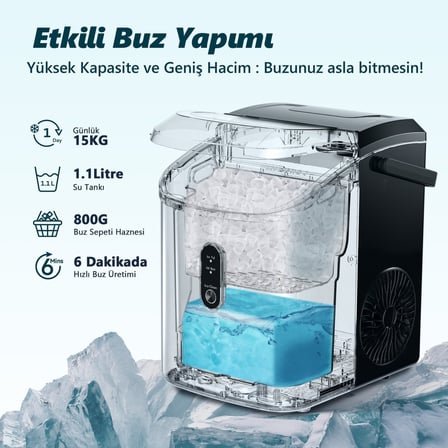 Euhomy Nugget (Granül) Buz Makinesi