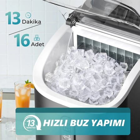 Euhomy Kristal Küp Taşınabilir Buz Makinesi