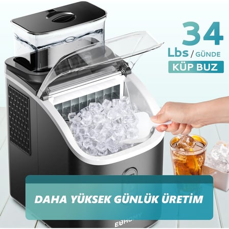 Euhomy Kristal Küp Taşınabilir Buz Makinesi
