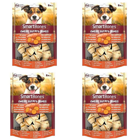 8in1 Smart Bones Tatlı Patatesli Mini Kemik Köpek Ödülü 128 gr X 4ADET 