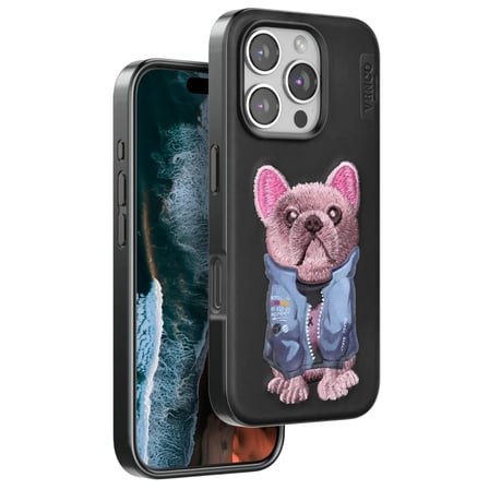 Venco Apple iPhone 16 Pro Cute Desenli Kapak - Siyah