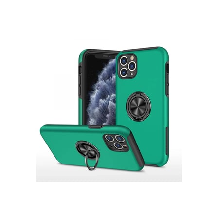 Apple iPhone 11 Pro Max Kılıf Elit Yüzüklü Kapak - Yeşil