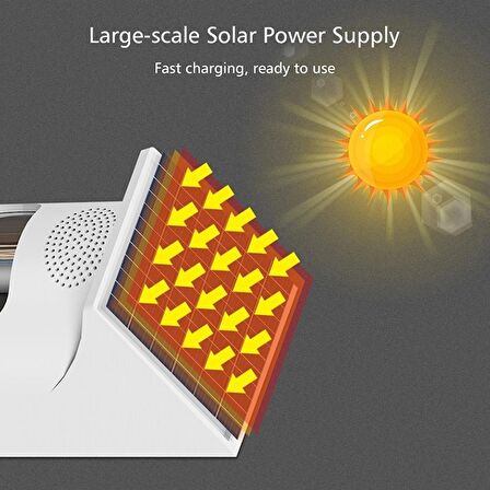 Gaman 1291 Güneş Enerjili Alarm Sensörlü Kumandalı Kuş-Karga Domuz- Ayı - Hırsız Yabani Hayvan Kovucu Işıklı Alarm 100 Db