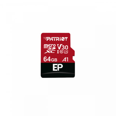 Patriot EP Series 64GB microSDXC V30 A1 U3 Class 10 Hafıza Kartı + SD Adaptör PEF64GEP31MCX