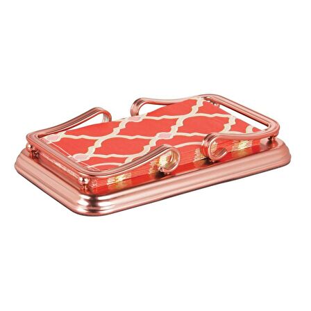 KOZMETİK,MAKYAJ ORGANİZERİ BAKIR RENKLİ 25X16X5CM