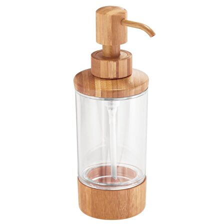 SIVI SABUNLUK BAMBU KAPLAMALI AKRİLİK 8X8X21CM 400ML