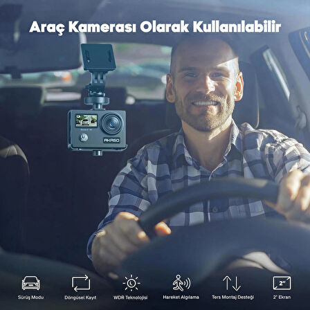 Akaso Brave 4 4K Aksiyon Kamera ve Aksesuar Seti (Akaso Türkiye 2 Yıl Garantili)
