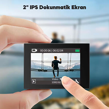 Akaso EK7000 Pro 4K/30 FPS 20MP Wi-Fi Aksiyon Kamera ve Aksesuar Seti, Su Geçirmez Kılıf, App Kontrollü