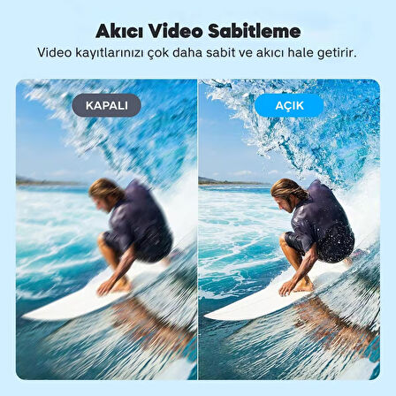 Akaso V50X 4K 30Fps Aksiyon Kamera ve Aksesuar Seti (Akaso Türkiye 2 Yıl Garantili)