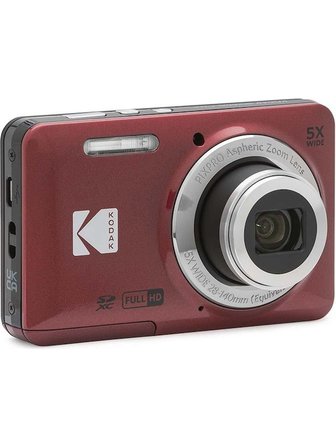 Friendly Zoom FZ55/5X 16,1 MP Kırmızı Dijital Fotoğraf Makinesi 5x Optik Zoom ile