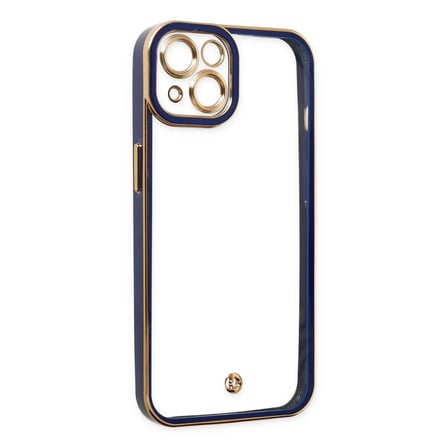 Apple iPhone 14 Plus Kılıf Liva Lens Silikon - Mavi