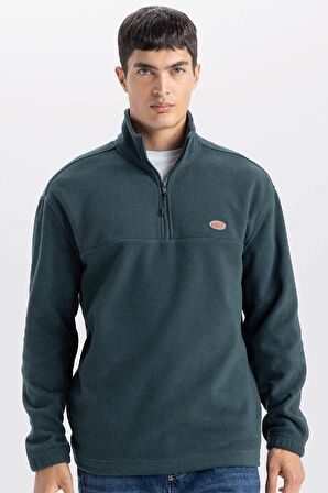 DeFacto Relax Fit Dik Yaka Fermuarlı Polar Sweatshirt D2348AX24AUGN536