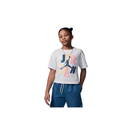 Jordan Jdg Outside The Lines Ss Tee Çocuk T-Shirt 45C202-001 Beyaz