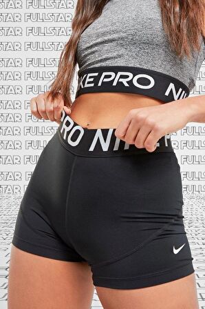 Nike Pro 3 inch 7.5cm Training Fit Shorts Black Kadın Tayt Şort Kısa Siyah