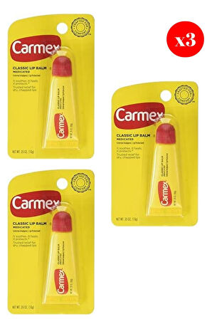 Carmex Classic Lip Balm Medicated 10 Gr X3 ADET
