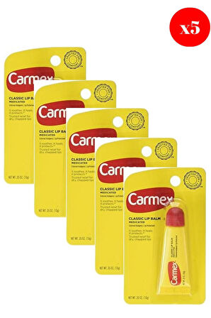 Carmex Classic Lip Balm Medicated 10 Gr X5 ADET