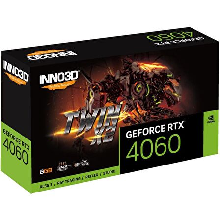 Inno3d Twin x2 RTX 4060 128 Bit GDDR6 8 GB Ekran Kartı