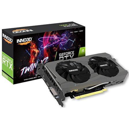 Inno3D Nvidia Geforce RTX3050 Twin x2 8GB 128Bit GDDR6 Ekran Kartı