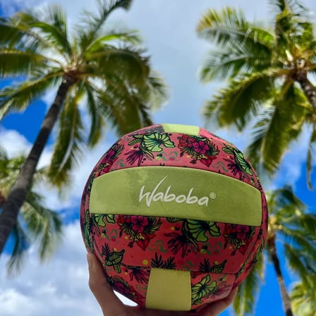 Waboba Artist Plaj Voleybol Topu Çiçek Desenli Deniz ve Bahçe Voleybol Topu 8,5inç 5 numara