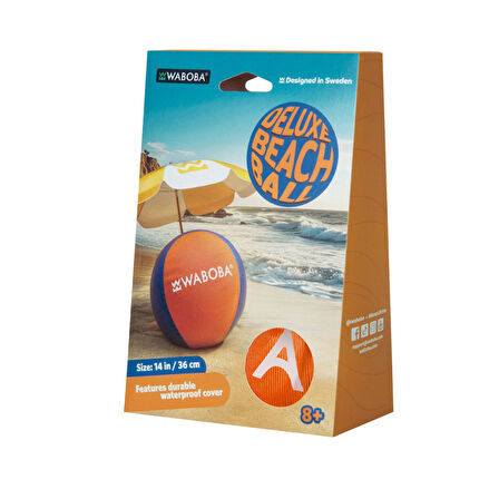 Waboba XL Beach Topu 14 inç  8+ Yaş-Turuncu-Lacivert