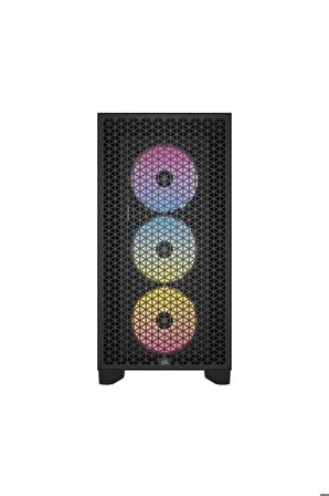 Corsair 3000D RGB CC-9011255-WW Fanlı Siyah ATX Oyuncu Kasası