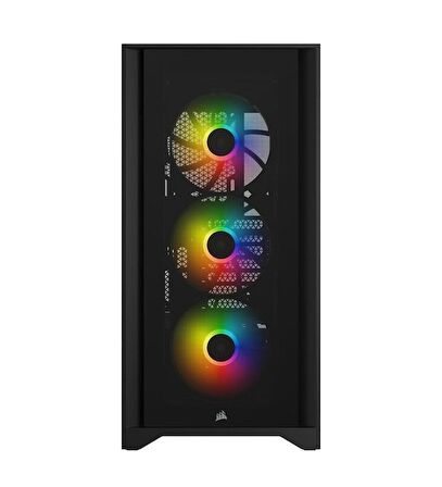 CORSAIR CORSAIR CC-9011204-WW ICUE 4000X RGB TEMPERLI CAM YAN PANEL MID TOWER BILGISAYAR KASASI SIYAH
